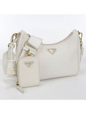 Prada Saffiano Leather Re Edition Crossbody Shoulder Bag Calf